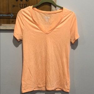 Orange V Neck Tee